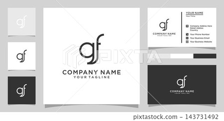 GF or FG initial letter logo design vector GF or FG initial letter logo design vector 143731492