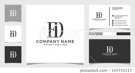 FD or DF initial letter logo design vector. FD or DF initial letter logo design vector. 143731517
