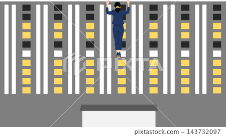 一幅描繪一位被吊死的女商人的插圖。 143732097