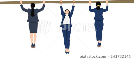 一幅描繪一位被吊死的女商人的插圖。 143732145