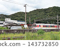 A Matsuura Railway Nishikyushu Line train departing from Arita Station. 143732850