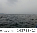 bride in white dress walking along the sea 143733413