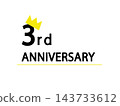 Illustration of the 3rd anniversary mark 143733612