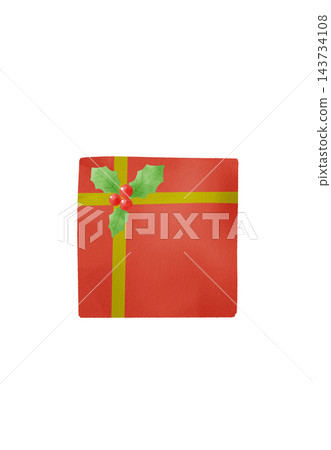 A red Christmas present box A red Christmas present box 143734108