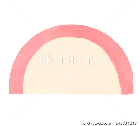 Pink kamaboko (fish cake) watercolor-style illustration, suitable for New Year's dishes and other occasions. Pink kamaboko (fish cake) watercolor-style illustration, suitable for New Year's dishes and other occasions. 143734238