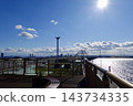 從阪神高速公路5號灣岸線（往神戶方向）中島PA觀景台眺望大阪方向，大阪市西淀川區 143734335
