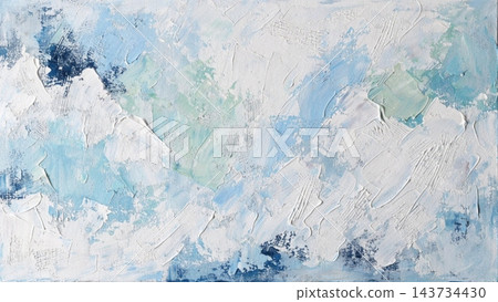 abstract expressionist impasto painting horizontal composition vector background  143734430
