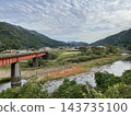A retro brick railway bridge over the Abugawa River in Yamaguchi Prefecture, set against a rural landscape (horizontal view). A retro brick railway bridge over the Abugawa River in Yamaguchi Prefecture, set against a rural landscape (horizontal view). 143735100
