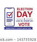 Election Day Democracy Starts With You Voting Design 143735928