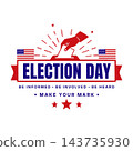 Election Day Make Your Mark Patriotic Design 143735930
