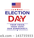 Election Day Your Voice Your Vote Typography Design 143735933