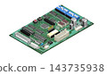 [Isometric Material] Rectangular Electronic Circuit Board (Printed Circuit Board) Transparent PNG 143735938