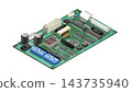[Isometric Material] Rectangular Electronic Circuit Board (Printed Circuit Board) Transparent PNG 143735940