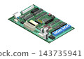 [Isometric Material] Rectangular Electronic Circuit Board (Printed Circuit Board) Transparent PNG 143735941