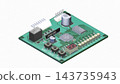 [Isometric Material] Square Electronic Circuit Board (Printed Circuit Board) Transparent PNG 143735943