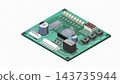 [Isometric Material] Square Electronic Circuit Board (Printed Circuit Board) Transparent PNG 143735944