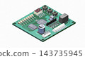 [Isometric Material] Square Electronic Circuit Board (Printed Circuit Board) Transparent PNG 143735945