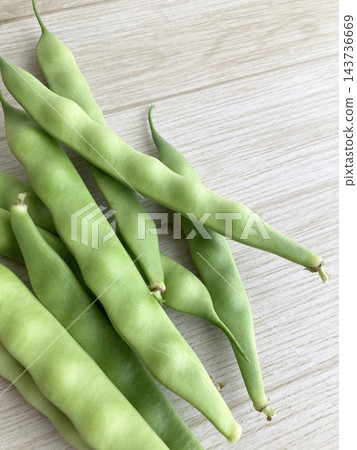 新鮮的、層層疊疊的四季豆(綠豆)的形象反映了自然、食材、新鮮的時令蔬菜和健康的飲食習慣。 新鮮的、層層疊疊的四季豆(綠豆)的形象反映了自然、食材、新鮮的時令蔬菜和健康的飲食習慣。 143736669