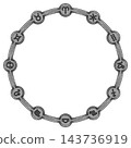 Metallic Metallic Zodiac Wheel Symbols 143736919