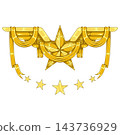 Golden Winged Star Ribbon 143736929
