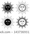 Line art may sun symbol with light rays 143736931