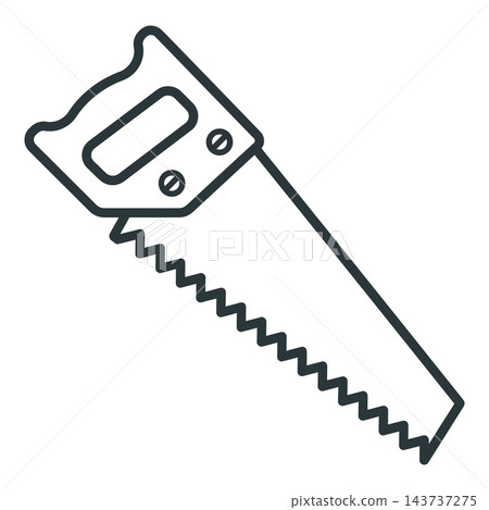 Hand Saw Icon for Construction and Carpentry Projects 143737275