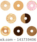 Cute donut illustration 143739406
