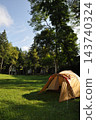 In August, the free campsites and bungalows at Shirabayashidai Campground on Lake Tateshina in Shinshu 143740324
