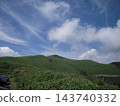 August, the green of the highlands of Shinshu, the sky and the clouds 143740332