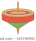 Japanese spinning tops, a traditional Japanese toy 143740991