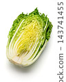 Cross-section of a cabbage cut lengthwise 143741455