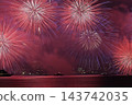 Magnificent fireworks light up the night sky (Lake Biwa Fireworks Festival, Otsu City, Shiga Prefecture) 143742035