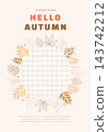 Autumn Frame Illustration. Web Banner. Pop-up 143742212