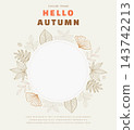 Autumn Frame Illustration. Web Banner. Pop-up 143742213