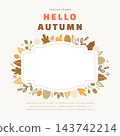 Autumn Frame Illustration. Web Banner. Pop-up 143742214