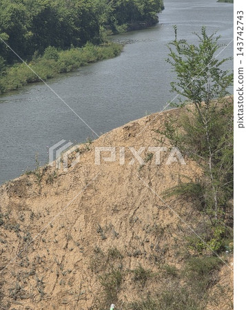 River view from a high sandy bank River view from a high sandy bank 143742743