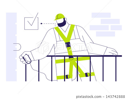 Safety belt abstract concept vector illustration. Safety belt abstract concept vector illustration. 143742888