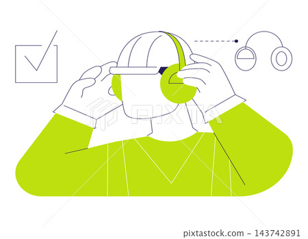 Hearing protection abstract concept vector illustration. Hearing protection abstract concept vector illustration. 143742891