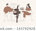 Talk show isolated cartoon vector illustrations. 143742928