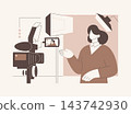 TV program host isolated cartoon vector illustrations. 143742930