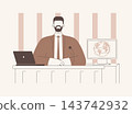 News anchor isolated cartoon vector illustrations. 143742932