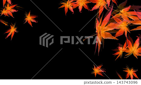 Red maple leaf frame Red maple leaf frame 143743096