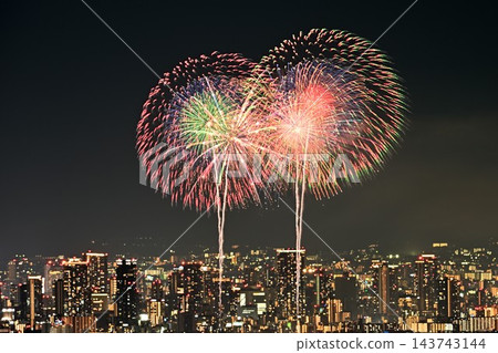秋高氣爽的天空;2026年浪速淀川煙火大會;從五月山遠眺。 秋高氣爽的天空;2026年浪速淀川煙火大會;從五月山遠眺。 143743144