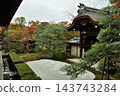 Autumn at Eikan-do Temple: The Imperial Messenger Gate and sand mound as seen from the Shakado Hall (Sakyo Ward, Kyoto City) 143743284