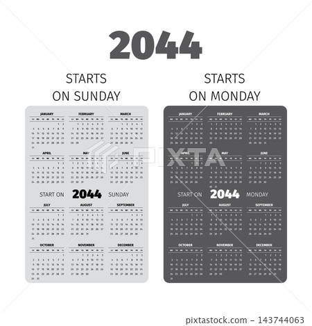2044 Pocket Calendar Set With Two Week Starts 2044 Pocket Calendar Set With Two Week Starts 143744063