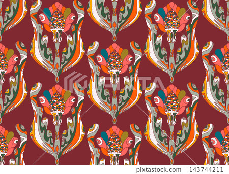 seamless pattern with dragon seamless pattern with dragon 143744211