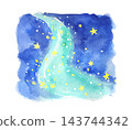 Watercolor illustration of the Milky Way 143744342