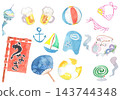 Summer illustration set 143744348