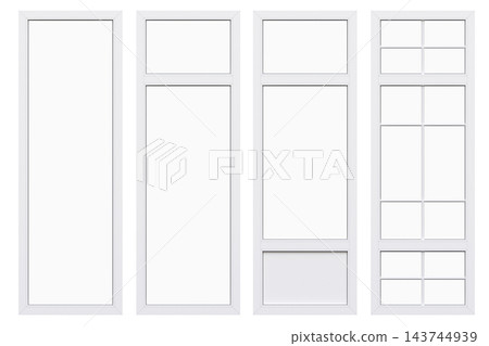 interior doors isolate on a transparent background, interior furniture, 3D illustration, cg render interior doors isolate on a transparent background, interior furniture, 3D illustration, cg render 143744939