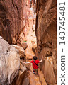 Fiery Furnace Trail in Arches National Park, Utah 143745481